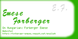 emese forberger business card